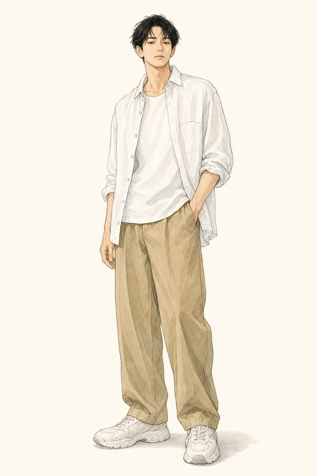骨格ナチュラルの男性のイメージイラスト